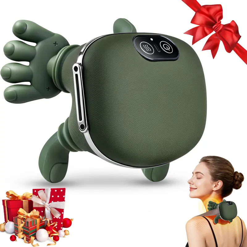 Neck and Shoulder Massager, Electric Shiatsu Deep Tissue Massager with Heat for Pain Relief